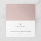 Moderne, elegante Platzkarte für Hochzeiten (Außenseite Aufgefaltet)