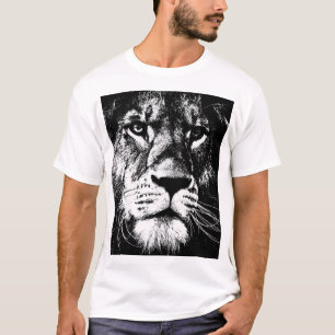 Moderne elegante Pop Art Lion Face Template Mens T-Shirt