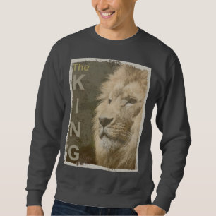 Moderne Elegante Pop Art Lion Leiter des Königs Mä Sweatshirt