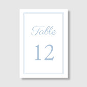 Moderne Elegante Powder Blue Wedding Tischnummer