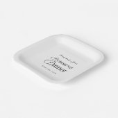 Moderne elegante Probe des Hochzeitsessens Pappteller (Gewinkelt)