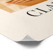 Moderne elegante Probe-Dinner-Foto-Willkommensschi Poster (Ecke)