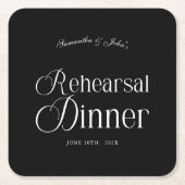 Moderne elegante Probe-Dinnerparty Rechteckiger Pappuntersetzer (Vorderseite)