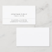 Moderne elegante professionelle einfache Vorlage Visitenkarte (Vorne/Hinten)
