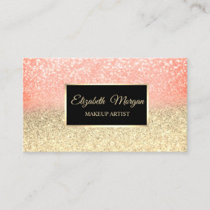 Moderne Elegante Professionelle Glitter Ombre Rahm Visitenkarte