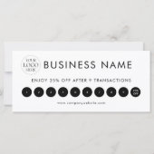 Moderne elegante professionelle Logo-Treuekarte (Rückseite)