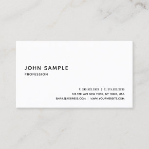 Moderne elegante professionelle minimalistische Vo Visitenkarte