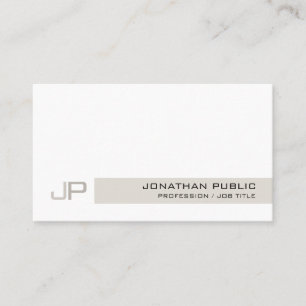 Moderne elegante professionelle Monogramm Chic Visitenkarte