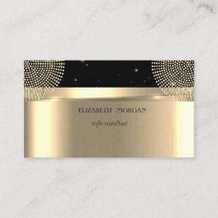 Moderne Elegante Professionelle Punkte Gold, Schw Visitenkarte