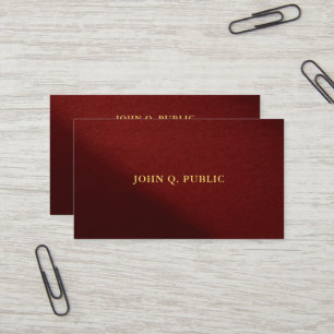 Moderne elegante professionelle Vorlage Goldtext Visitenkarte