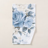 Moderne, elegante Pulverblauer Marine Badhandtuch Set (Handtuch)