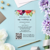 Moderne, elegante QR-Code-Hochzeit Acryleinladungen (In Situ (Hochzeit))