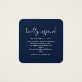 Moderne elegante QR-Code-Hochzeits-RSVP-Karte (Vorderseite)