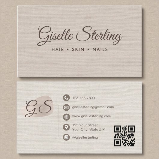 Moderne elegante QR-Code-Linencard Visitenkarte