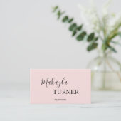 Moderne elegante QR-Code Rosa Visitenkarte (Stehend Vorderseite)