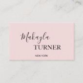 Moderne elegante QR-Code Rosa Visitenkarte (Vorderseite)