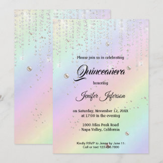 Moderne elegante Quinceanera Einladung