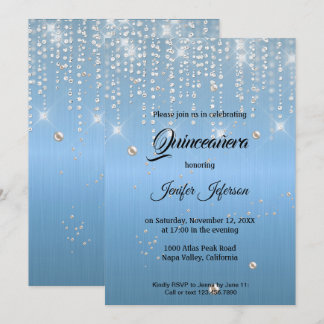 Moderne elegante Quinceanera Einladung