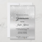 Moderne elegante Quinceanera Einladung (Vorderseite)