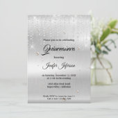 Moderne elegante Quinceanera Einladung (Stehend Vorderseite)