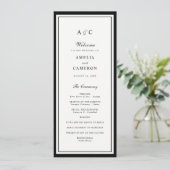 Moderne elegante Rahmenrand-Hochzeitsprogramm Programm (Stehend Vorderseite)