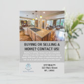 Moderne Elegante Real Anwesen Agent Benutzerdefini Einladung (Stehend Vorderseite)