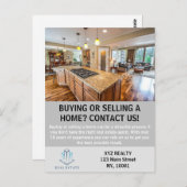 Moderne Elegante Real Anwesen Agent Benutzerdefini Postkarte (Vorne/Hinten)