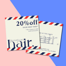 Moderne elegante Red Blue Beauty Discount Card
