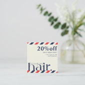 Moderne elegante Red Blue Beauty Discount Card Rabattkarte (Stehend Vorderseite)