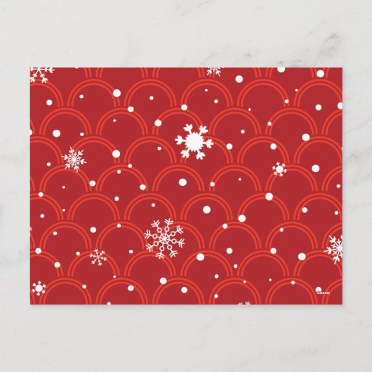 Moderne Elegante Red Five Foto Collage Weihnachten (Rückseite)