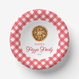 Moderne Elegante Red Pizza Party Geburtstagsparty Pappteller