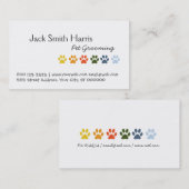 Moderne elegante Regenbogen-Haustier-Tier-Tatzen Visitenkarte (Vorne/Hinten)