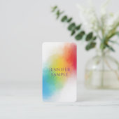 Moderne elegante Regenbogenfarben - Benutzerdefini Visitenkarte (Stehend Vorderseite)