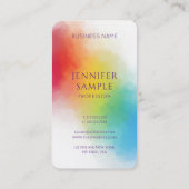 Moderne elegante Regenbogenfarben - Benutzerdefini Visitenkarte (Rückseite)