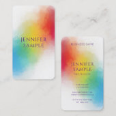 Moderne elegante Regenbogenfarben - Benutzerdefini Visitenkarte (Vorne/Hinten)