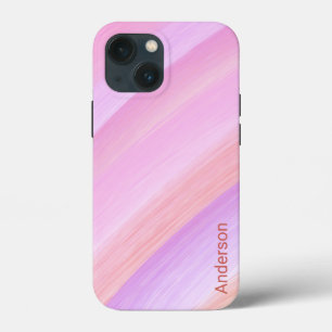 Moderne elegante Retro-Linien-Monogramm Case-Mate iPhone Hülle