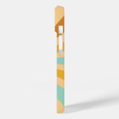 Moderne elegante Retro-Linien-Monogramm Case-Mate iPhone Hülle (Rückseite / Links)