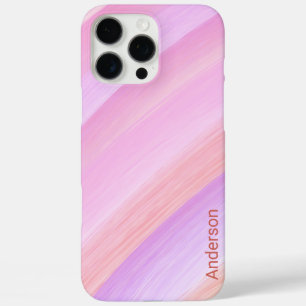 Moderne elegante Retro-Linien-Monogramm iPhone 16 Pro Max Hülle