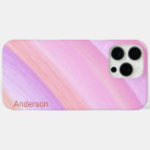 Moderne elegante Retro-Linien-Monogramm Case-Mate iPhone Hülle (Rückseite (Horizontal))