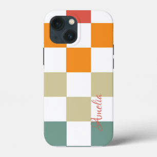 Moderne elegante Retro-Linien-Monogramm Case-Mate iPhone Hülle