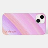 Moderne elegante Retro-Linien-Monogramm Case-Mate iPhone Hülle (Rückseite (Horizontal))