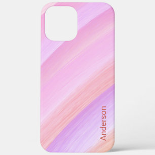 Moderne elegante Retro-Linien-Monogramm Case-Mate iPhone Hülle