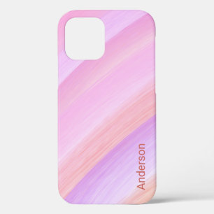 Moderne elegante Retro-Linien-Monogramm Case-Mate iPhone Hülle