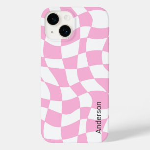 Moderne elegante Retro-Linien-Monogramm Case-Mate iPhone 14 Hülle