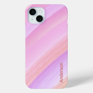 Moderne elegante Retro-Linien-Monogramm Case-Mate iPhone Hülle