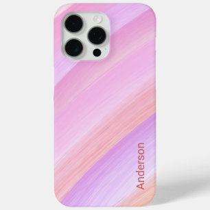 Moderne elegante Retro-Linien-Monogramm Case-Mate iPhone Hülle