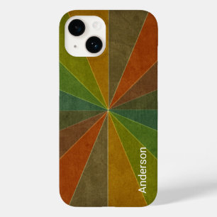 Moderne elegante Retro-Linien-Monogramm Case-Mate iPhone 14 Hülle