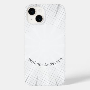 Moderne elegante Retro-Linien-Monogramm Case-Mate iPhone 14 Hülle