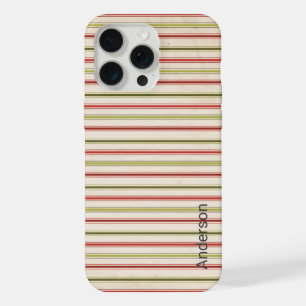 Moderne elegante Retro-Linien-Monogramm iPhone 15 Pro Max Hülle