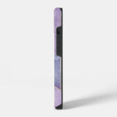 Moderne elegante Retro-Linien-Monogramm iPhone Hülle (Linke Seite)